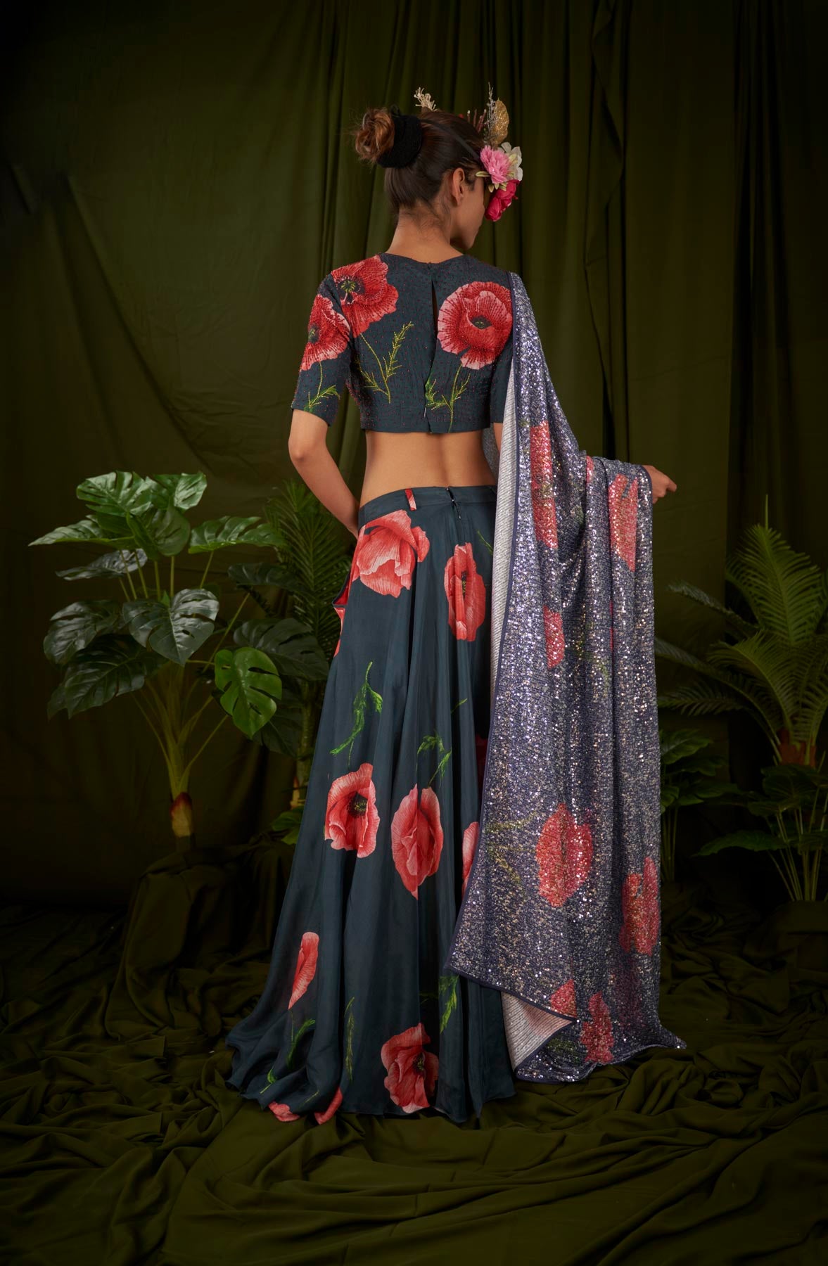 Windflower Printed Skirt Coordinated set