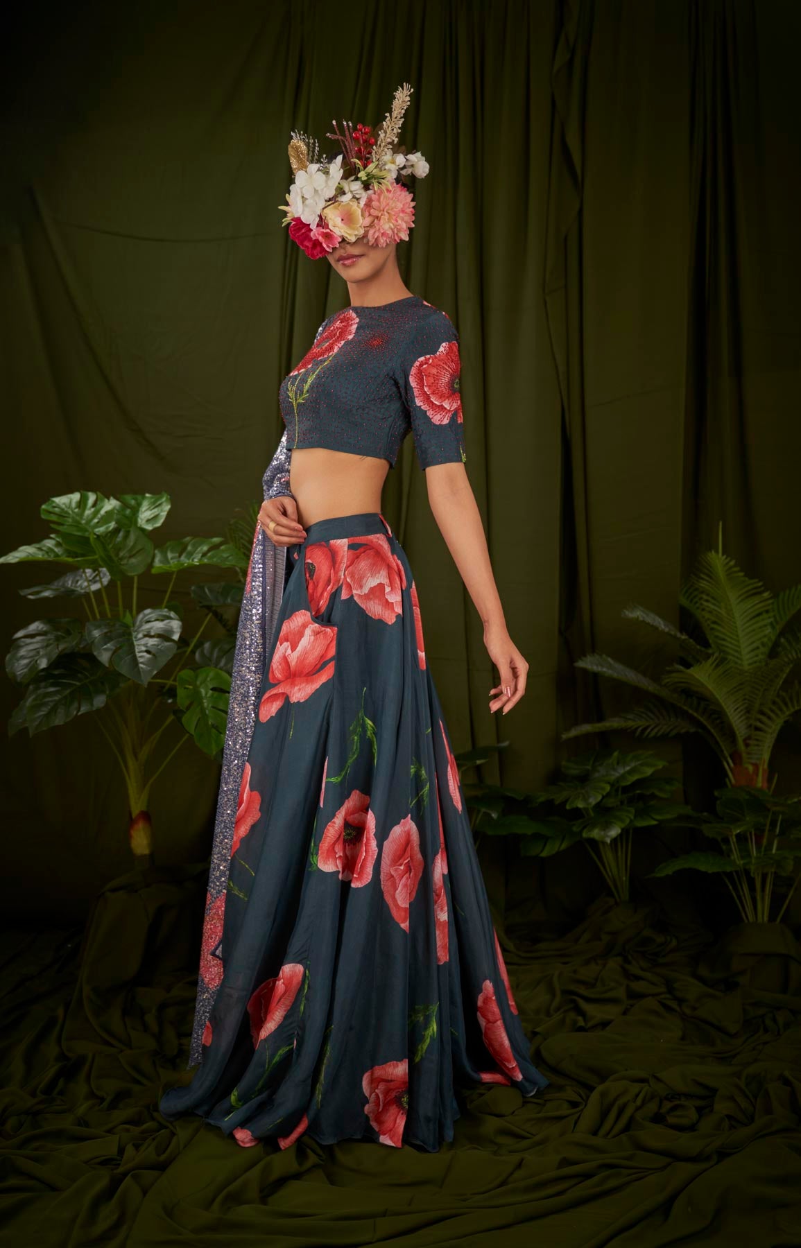 Windflower Printed Skirt Coordinated set