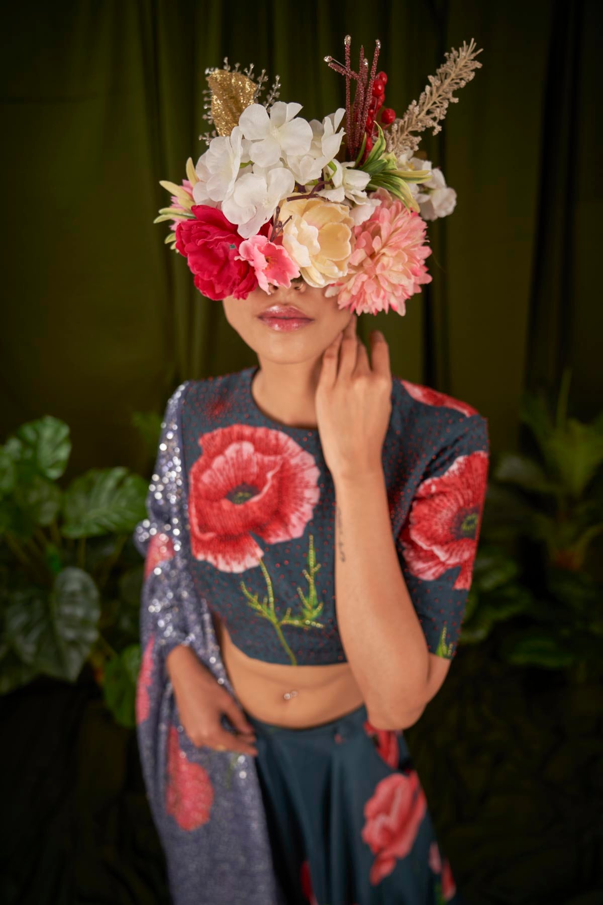 Windflower Printed Skirt Coordinated set