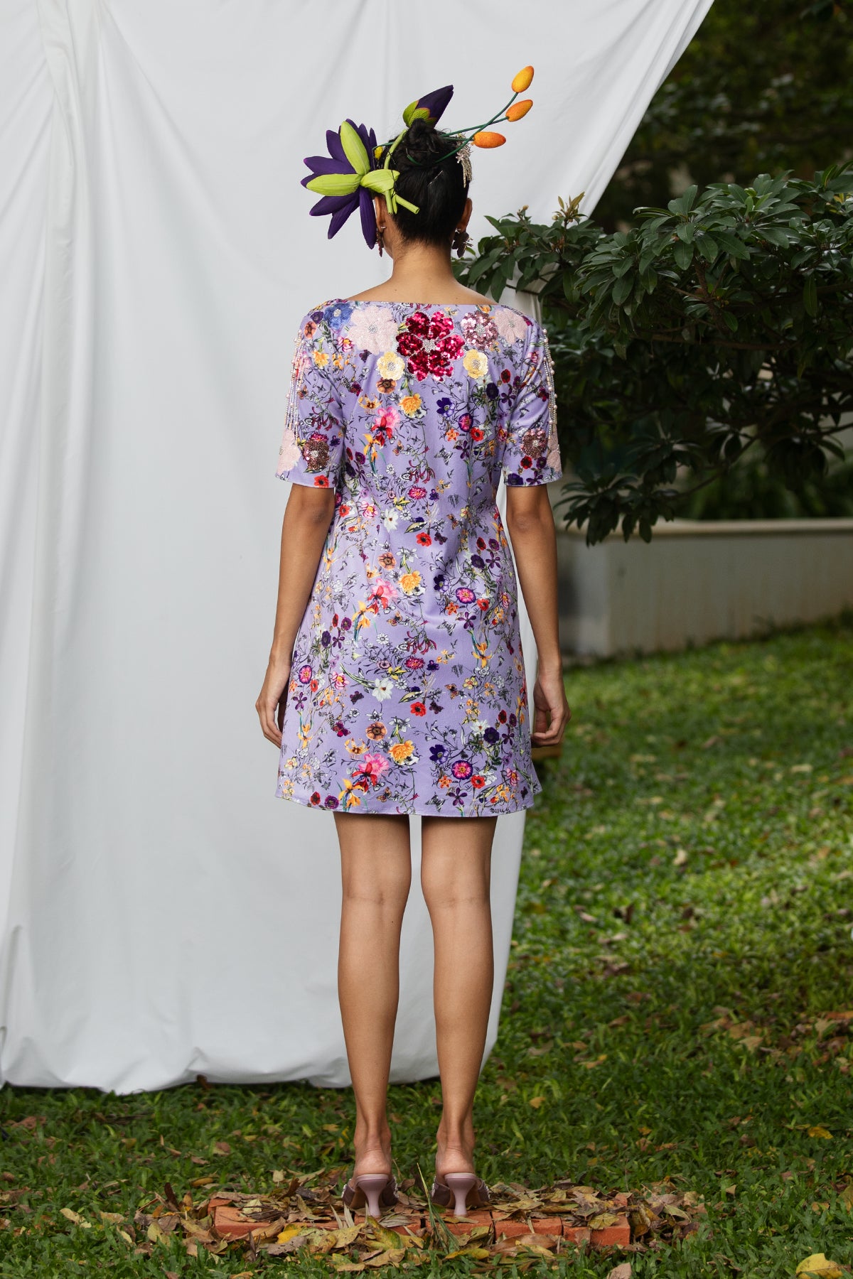 
                  
                    Botanical floral embroidered angrakha dress
                  
                