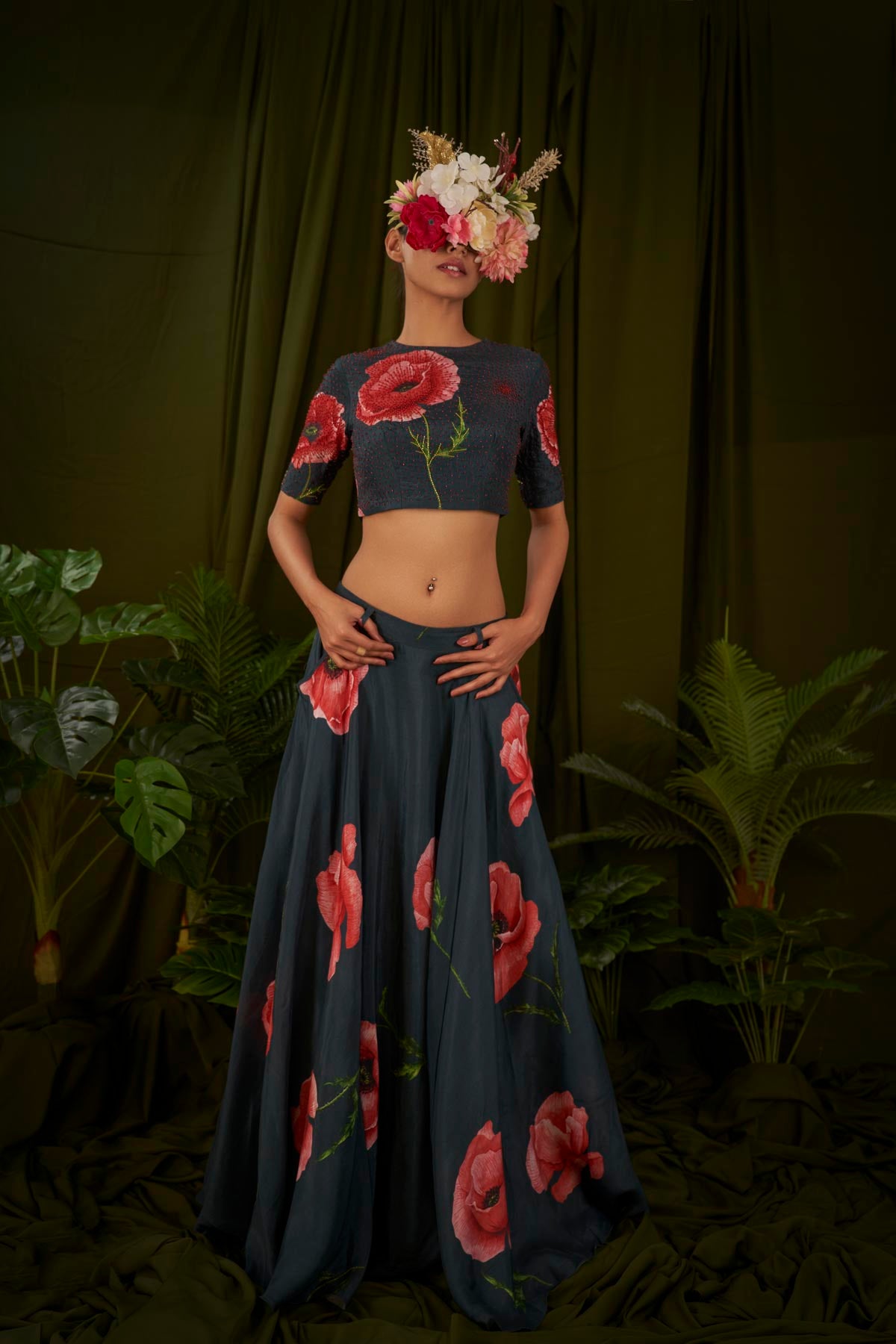 Windflower Printed Skirt Coordinated set