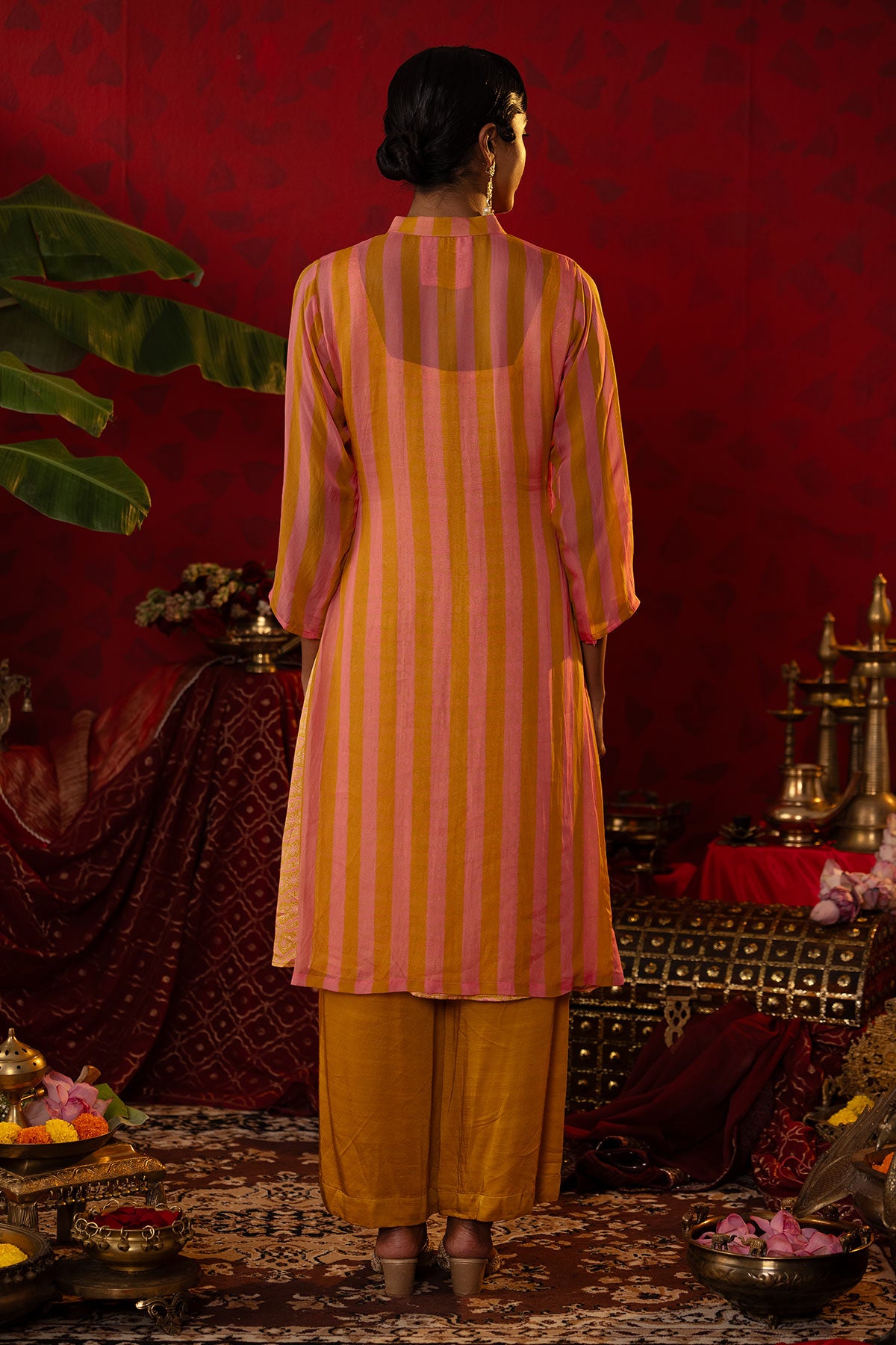 
                  
                    Pink Striped Kurta Set
                  
                