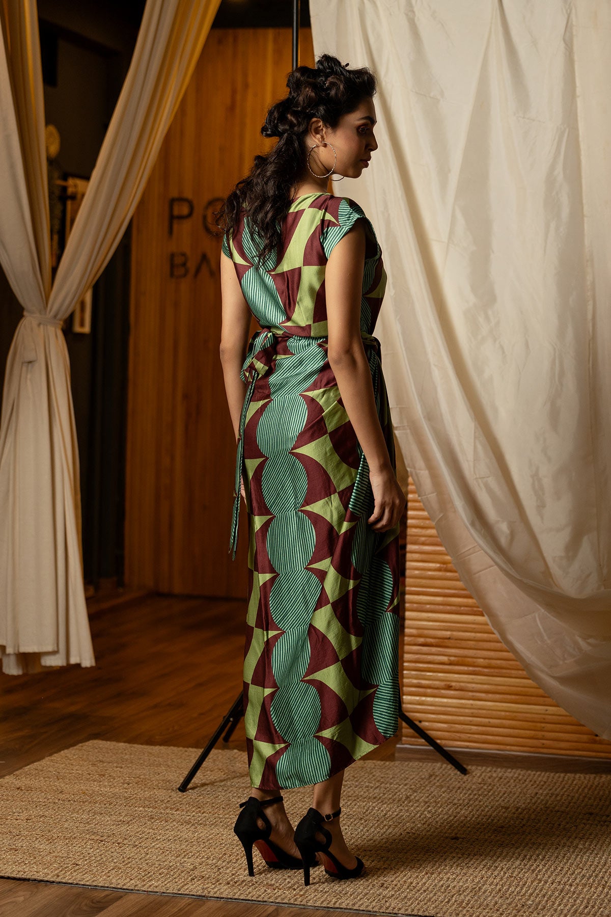 
                  
                    Dark Green Geometric Draped Co-ords Set
                  
                