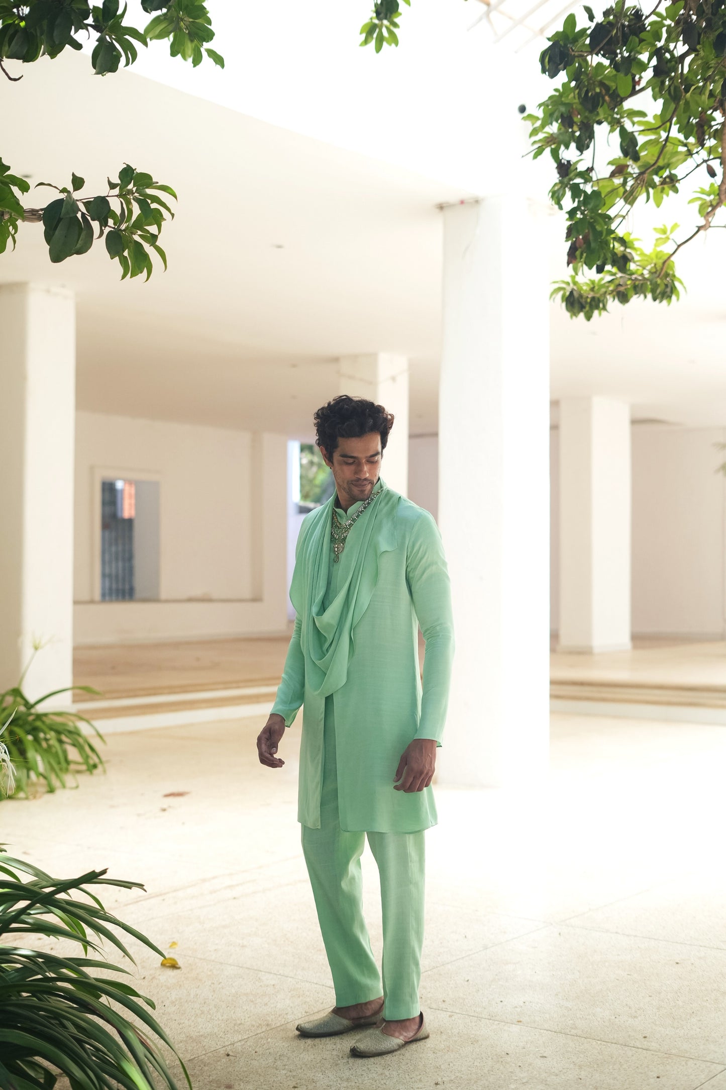 
                  
                    Mint Green Cowl Kurta Set
                  
                
