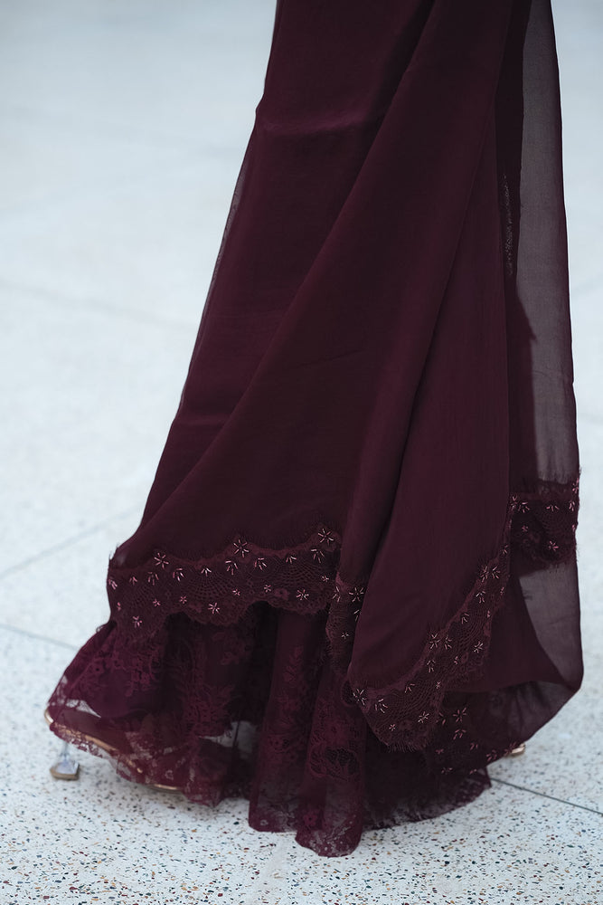 
                  
                    Burgundy Chantilly Jacket Pant Set
                  
                