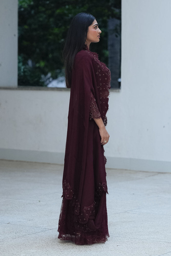 
                  
                    Burgundy Chantilly Jacket Pant Set
                  
                
