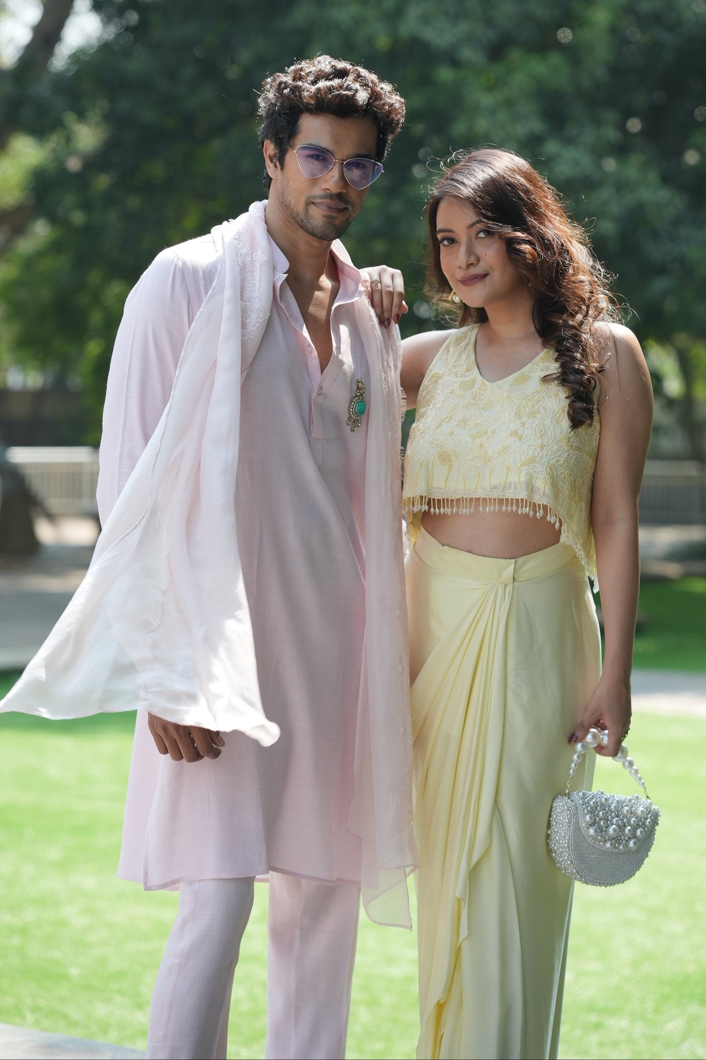 
                  
                    Pastel Pink Cotton Linen Mens Kurta Set
                  
                