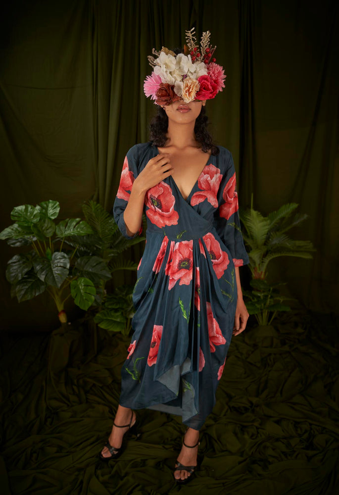 
                  
                    Windflower printed Draped Dress
                  
                