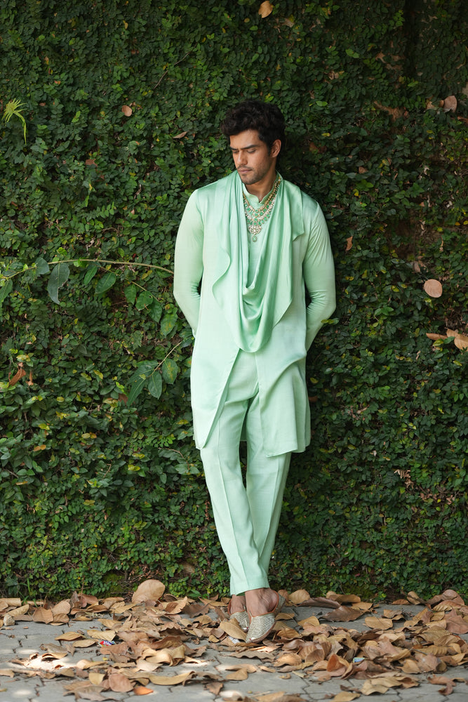 
                  
                    Mint Green Cowl Kurta Set
                  
                