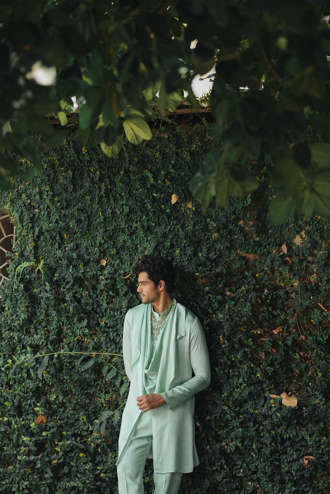 
                  
                    Mint Green Cowl Kurta Set
                  
                