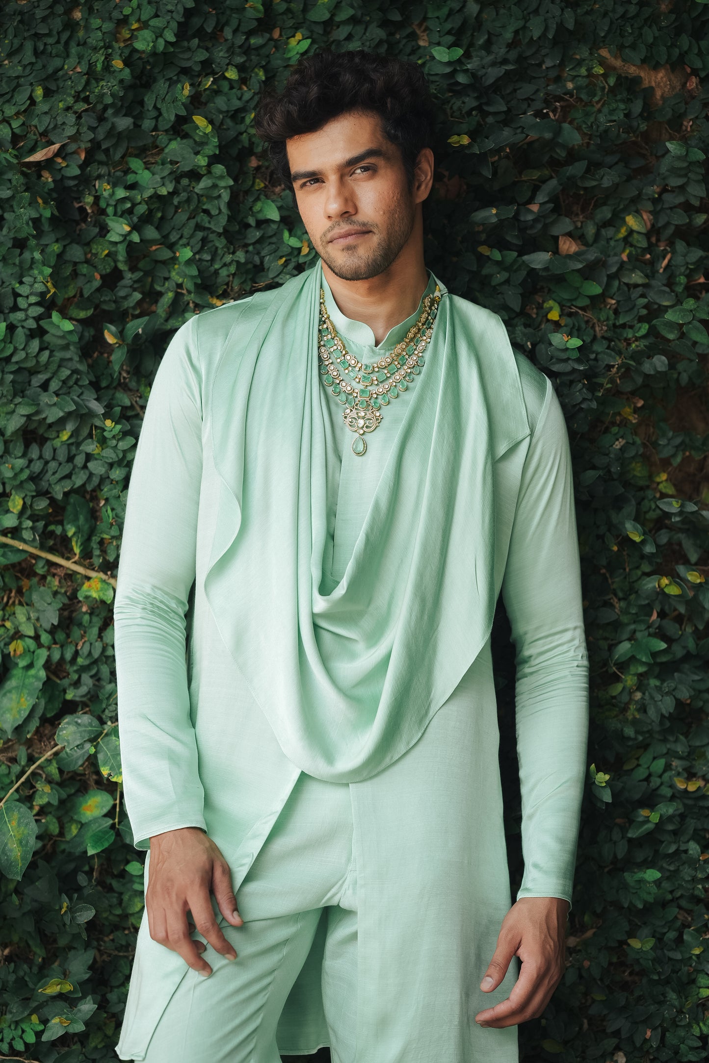 
                  
                    Mint Green Cowl Kurta Set
                  
                