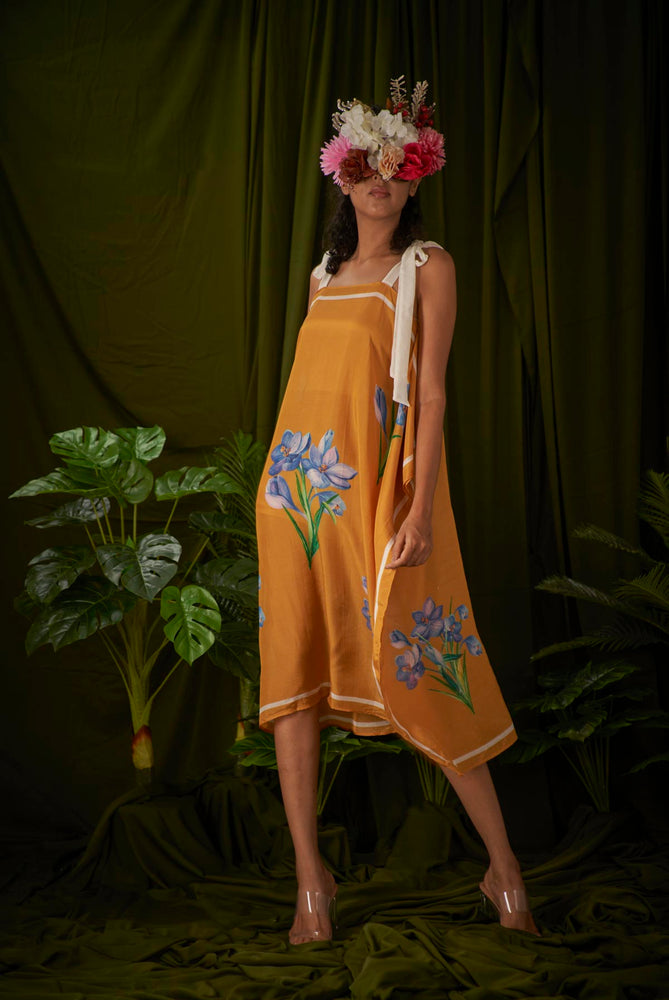 
                  
                    Wild saffron flower Scarf kaftan Dress
                  
                