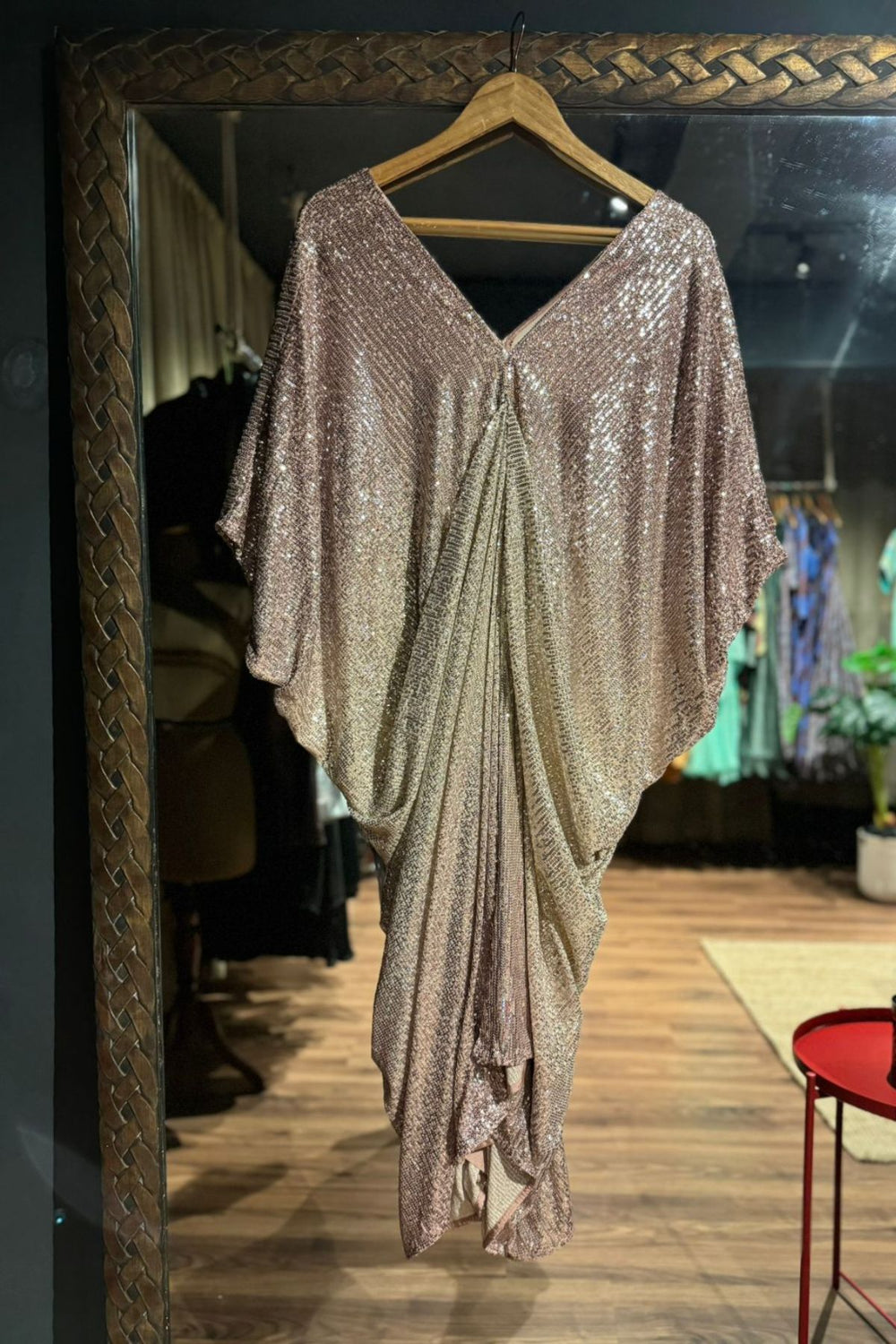 Rose Allure - Ombre sequins kaftan