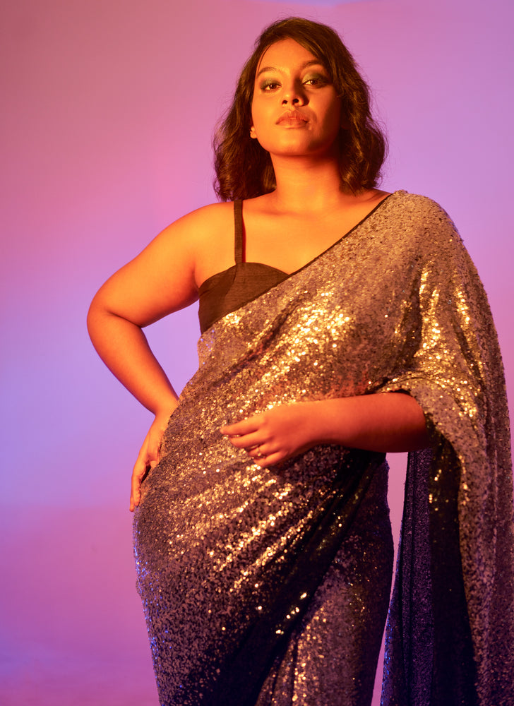 
                  
                    A Shades Of Story- Sequin saree
                  
                