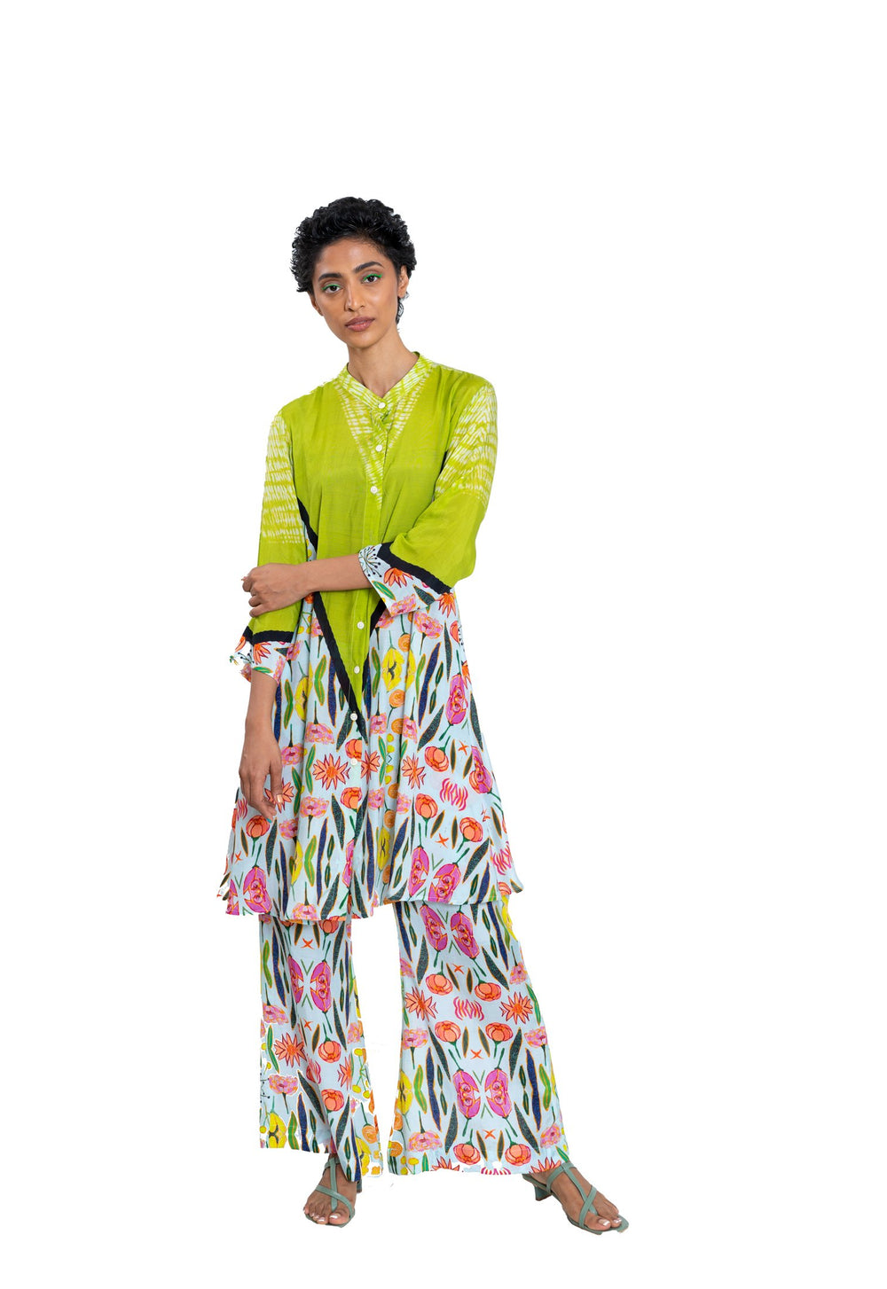 Triangle Shibori kurta